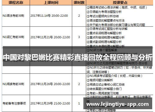 中国对黎巴嫩比赛精彩直播回放全程回顾与分析